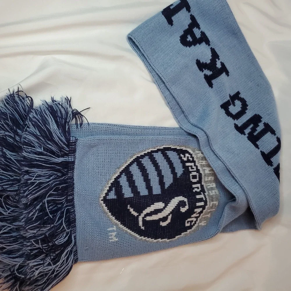 Sporting Kansas City Scarf SKC MLS Soccer‎ I Heart Kc Blue Reversible